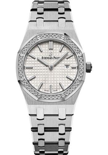 Audemars Piguet Ladies Collection Royal Oak Quartz Watch-Silver Dial 33mm-67651ST.ZZ.1261ST.01