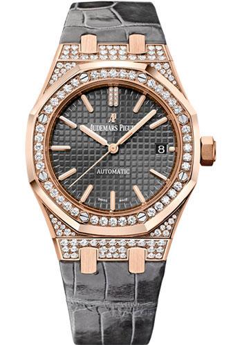 Audemars Piguet Ladies Royal Oak Collection Selfwinding Watch-Grey Dial 37mm-15452OR.ZZ.D003CR.01