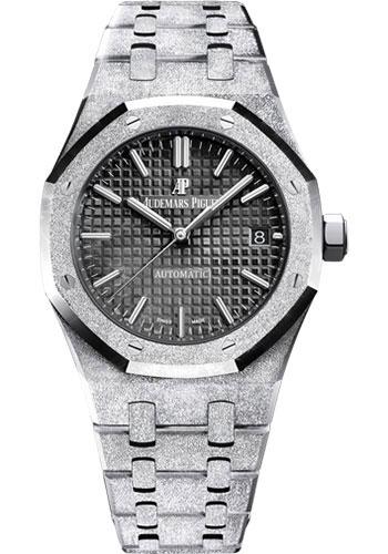 Audemars Piguet Royal Oak Frosted Gold Selfwinding Watch-Black Dial 37mm-15454BC.GG.1259BC.03