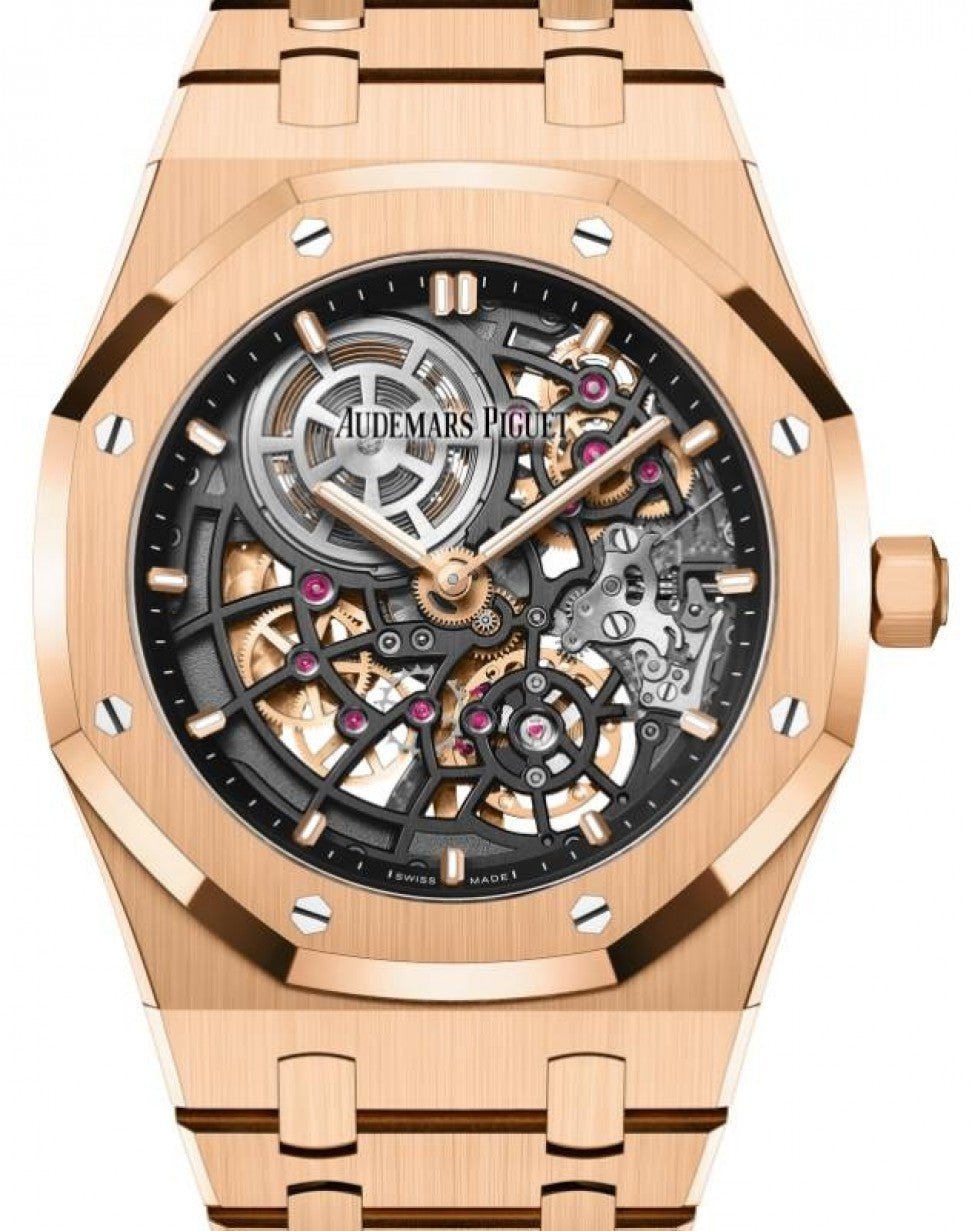 Audemars Piguet Royal Oak Jumbo Extra-Thin Openworked Rose Gold 39mm "Skeleton" 16204OR.OO.1240OR.01