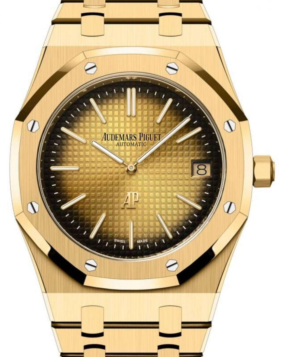 Audemars Piguet Royal Oak Jumbo Extra-Thin Yellow Gold 39mm Smoked Yellow Dial 16202BA.OO.1240BA.01