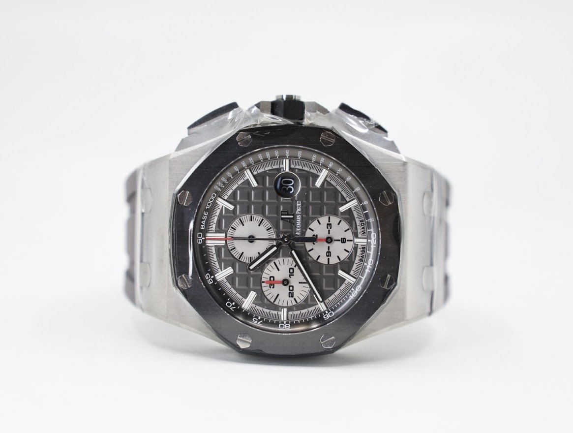 Audemars Piguet Royal Oak Offshore Chronograph Watch-Rhodium Dial 44mm-26400IO.OO.A004CA.01