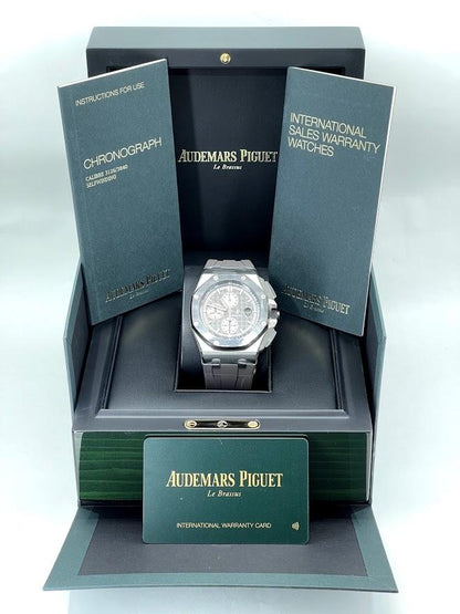 Audemars Piguet Royal Oak Offshore Chronograph Watch-Rhodium Dial 44mm-26400IO.OO.A004CA.01