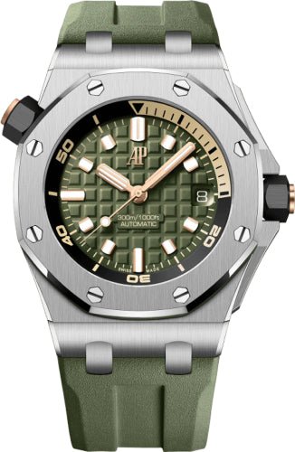 Audemars Piguet Royal Oak Offshore Diver Watch-Green Dial 42mm-15720ST.OO.A052CA.01