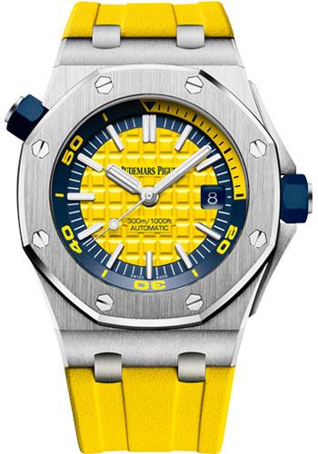 Audemars Piguet Royal Oak Offshore Diver Watch-Yellow Dial 42mm-15710ST.OO.A051CA.01