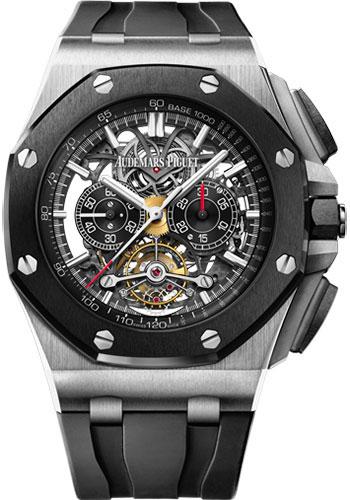 Audemars Piguet Royal Oak Offshore Tourbillon Chronograph Openworked Watch-Black Dial 44mm-26348IO.OO.A002CA.01