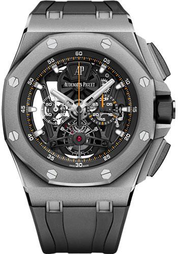 Audemars Piguet Royal Oak Offshore Tourbillon Chronograph Watch-Black Dial 44mm-26407TI.GG.A002CA.01