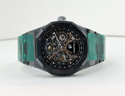 Audemars Piguet Royal Oak Perpetual Calendar Openworked Black Ceramic Watch - 26585CE.OO.1225CE.01