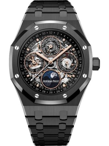 Audemars Piguet Royal Oak Perpetual Calendar Openworked Black Ceramic Watch - 26585CE.OO.1225CE.01