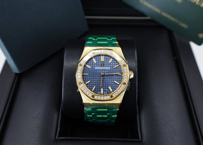 Audemars Piguet Royal Oak Quartz Watch-Blue Dial 33mm-67651BA.ZZ.1261BA.02