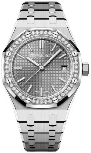 Audemars Piguet Royal Oak Selfwinding 50th Anniversary 37mm Stainless Steel Grey Dial Diamond Bezel 15551ST.ZZ.1356ST.03