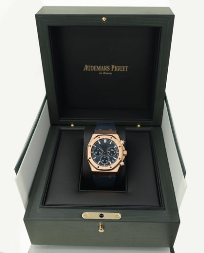 Audemars Piguet Royal Oak Selfwinding Chronograph Rose Gold 41mm Blue Dial 26240OR.OO.D315CR.01