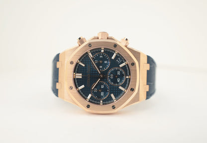 Audemars Piguet Royal Oak Selfwinding Chronograph Rose Gold 41mm Blue Dial 26240OR.OO.D315CR.01