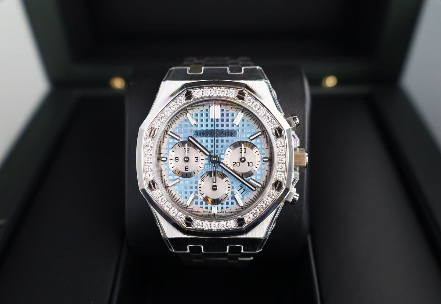 Audemars Piguet Royal Oak Selfwinding Chronograph Stainless Steel 38mm Light Blue Diamond 26715ST.ZZ.1356ST.01