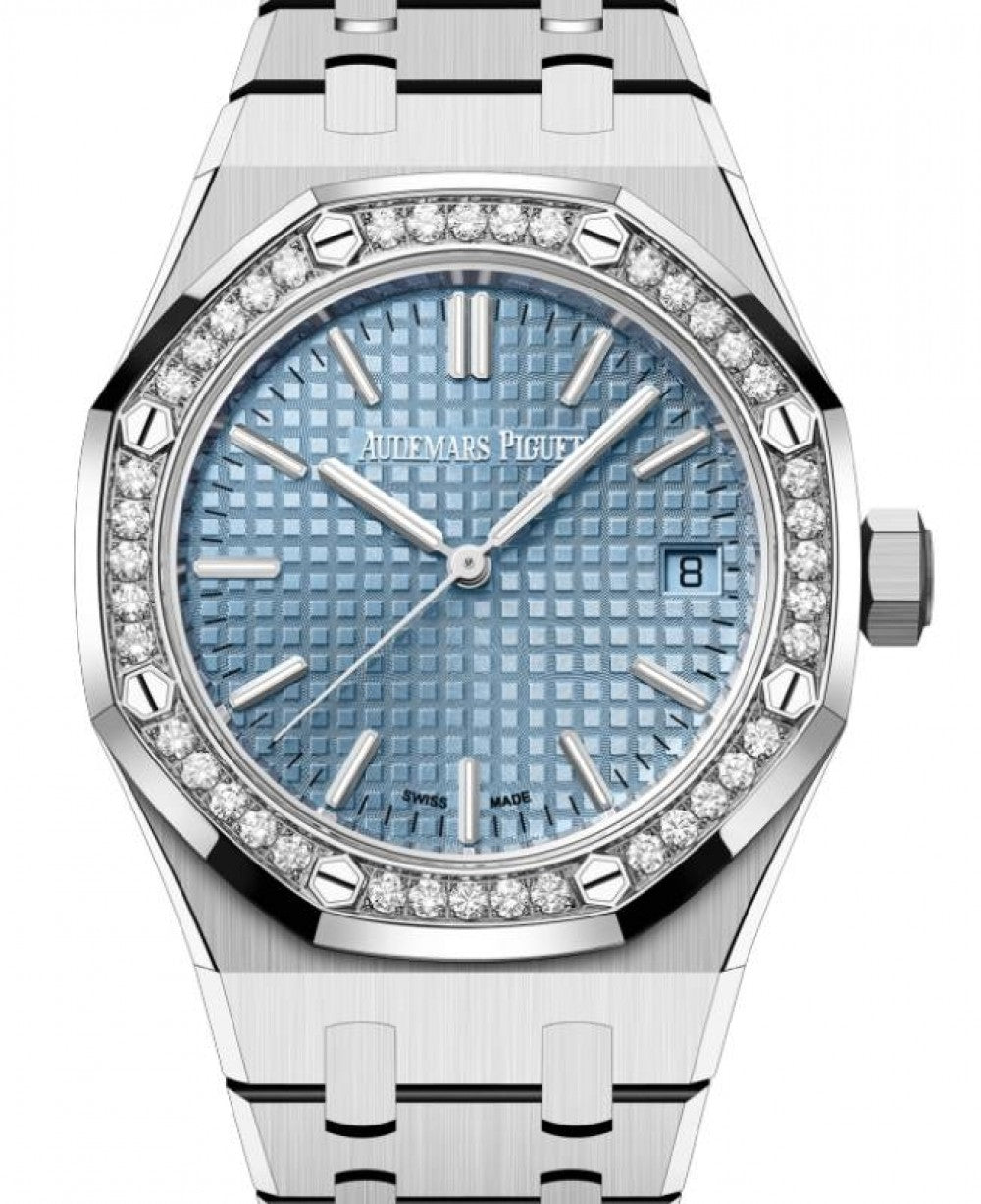 Audemars Piguet Royal Oak Selfwinding Stainless Steel 37mm Light Blue Dial Diamond 15551ST.ZZ.1356ST.01