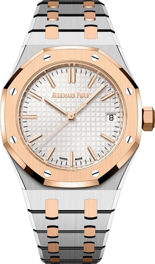 Audemars Piguet Royal Oak Selfwinding Stainless Steel and 18k Rose Gold Silver Dial 15550SR.OO.1356SR.02