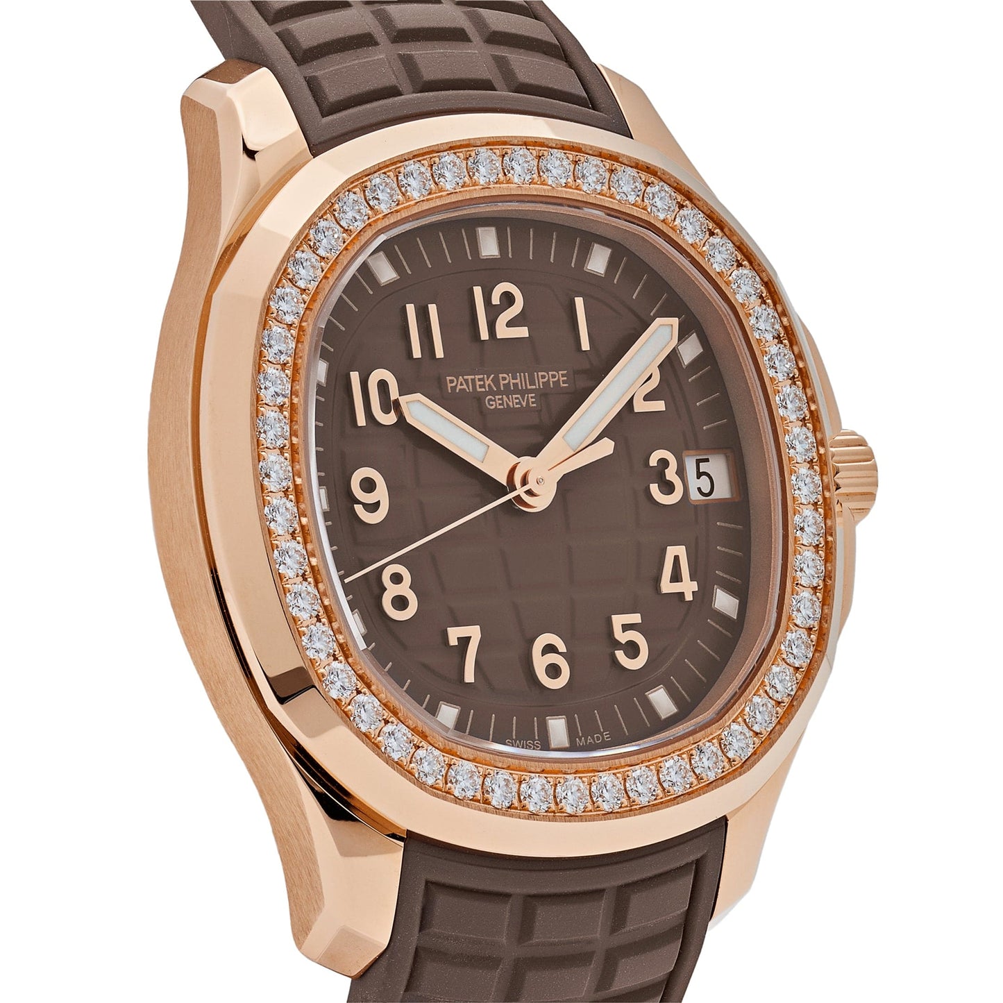 Patek Philippe Aquanaut 5268/200R-010 Rose Gold Brown Dial Diamond Bezel (2023)