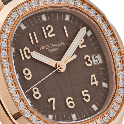 Patek Philippe Aquanaut 5268/200R-010 Rose Gold Brown Dial Diamond Bezel (2023)