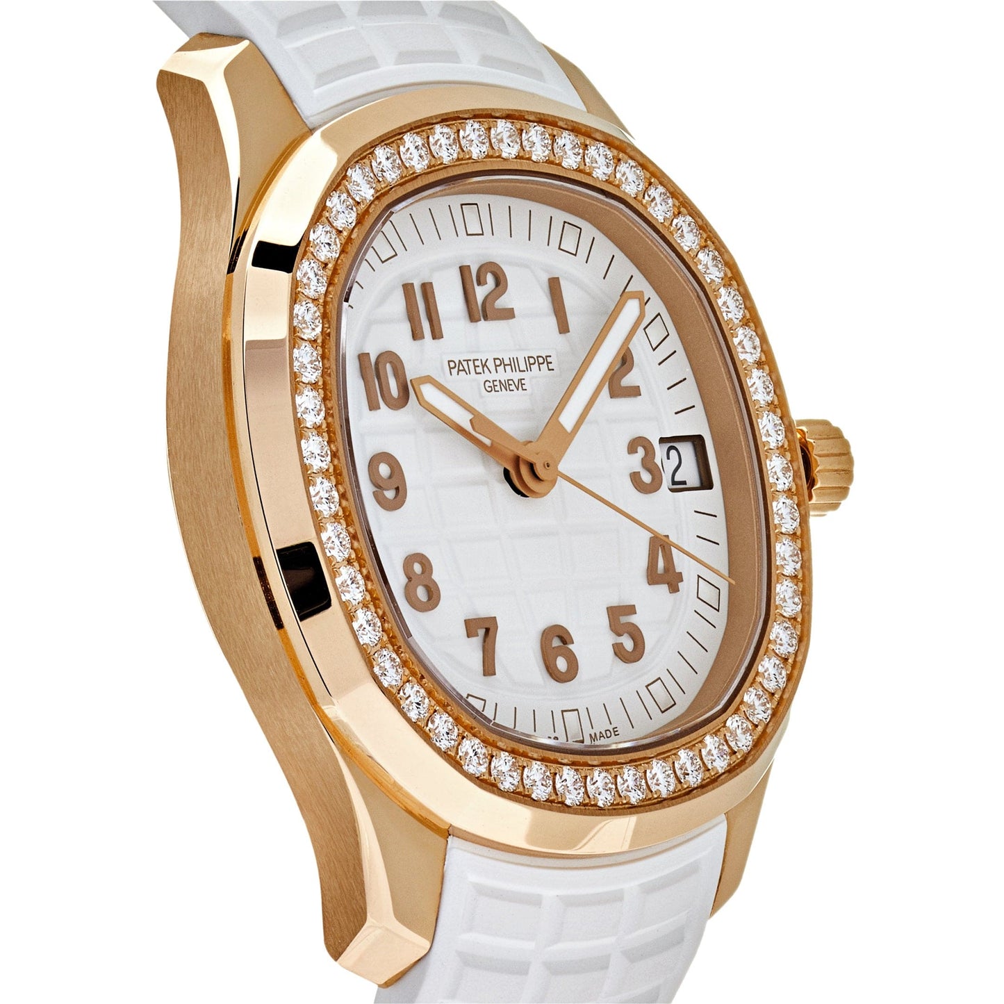 Patek Philippe Aquanaut Luce 5268/200R-001 Rose Gold Diamond Bezel White Dial